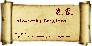 Maloveczky Brigitta névjegykártya