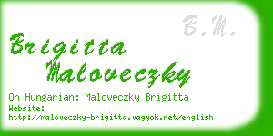 brigitta maloveczky business card
